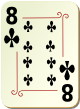 Изображение игральной карты с орнаментом "Cross 8" (Cross 8)