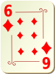Изображение игральной карты с орнаментом "Diamond 6" (Diamond 6)