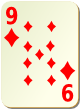 Изображение игральной карты без специфики "Diamond 9" (Diamond 9)