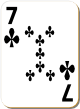 Изображение игральной карты с белым фоном "Cross 7" (Cross 7)